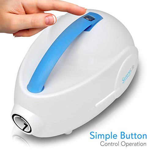 Portable Spa Bubble Bath Massager - Thermal Spa Waterproof Non-Slip Mat with Suction Cup Bottom, Motorized Air Pump & Adjustable Bubble Settings - Remote Control Included - Serenelife AZPHSPAMT22