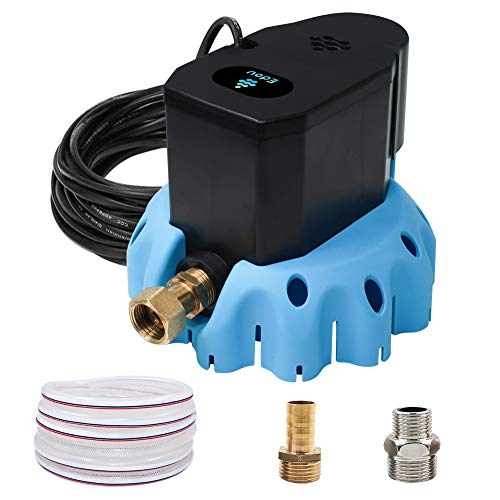 EDOU DIRECT Automatic Submersible Pool Cover Pump | HEAVY DUTY | 1,200 GPH Max Flow | 75 W | Includes 16' Drainage Hose, 2 Adapters | Pump ideal for draining water from above ground & inground pools