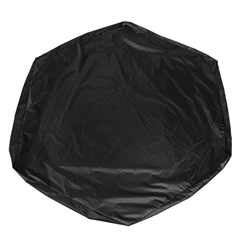 Sandboxes Sandpit Cover, Sandbox Cover With drawstring, Hexagonal Courtyard Multicolor Waterproof Children Toy Sand Pit Cover for Home Garden Outdoor Pool (black)