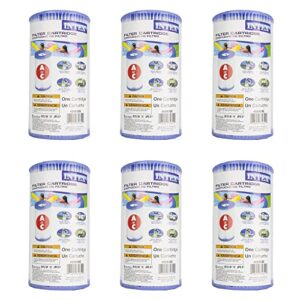 (pack of 6) intex 29000e/59900e easy set pool replacement type a or c filter cartridge