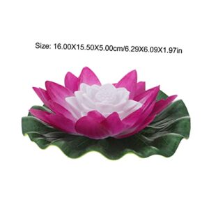 LABRIMP 4 pcs Changing Lights Ornament Operated Decoration Tank Lily Water Lotus Festival Wedding LED Lamp Fish Flower Decor Swimming Pond Light Outdoor Floating Color for Pool Garden