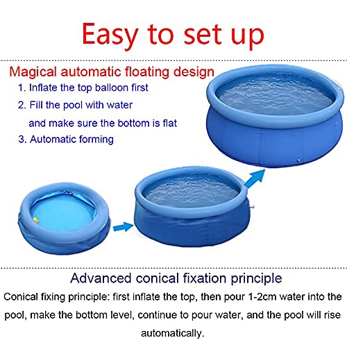 10ft x 30in Inflatable Swimming Pool Outdoor Above Ground Pool,Top Ring Blow Up Pool Easy Set