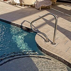 antourlamm swimming pool handrail 304 stainless steel spa handrail, easy to install railing 1pcs, for garden backyard pools 80x80cm/31.5″ x 31.5″