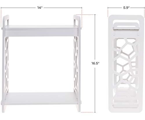 Mindful Design LED Indoor Herb Garden with Timer - at Home Mini Planter Kit for Herbs, Succulents, and Vegetables w/Hexagon Cutout (White)