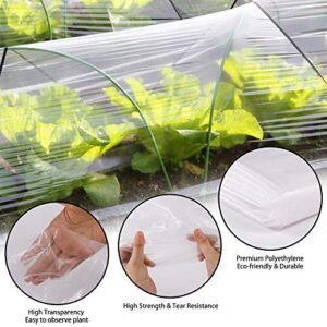 YBB 4.9 x 9.8 Feet Clear Plastic Greenhouse Film, 6 mil Thickness Premium Polyethylene Greenhouse Garden Plant Cover Sheeting, Supply 5 Years for Freeze Frost Protection UV Resistant