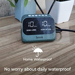 Tecnovo Automatic Watering System for Potted Plants, DIY Drip Irrigation Kit with Smart Timer, Waterproof LED Display & Large Capacity Battery, Precise Distribution of Water