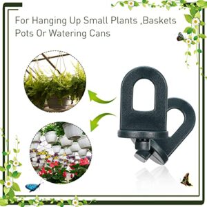 Ripeng Greenhouse Hooks Hanger Greenhouse Twist Clips Greenhouse Fixing Clips with Stainless Steel S Hooks for Outdoor Garden Hanging Plants Plastic Insulation Netting Shading (100 Pieces)