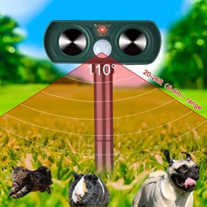 Kittmip Ultrasonic Solar Animal Repeller Outdoor Cat Repellent with Motion Sensor Waterproof and Weatherproof Squirrel Dog for Garden Yard Farm (3)