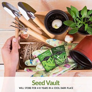 Survival Garden Seeds Sugar Peas Collection Seed Vault - Oregon Sugar Pod II Pea & Sugar Daddy Snap Pea - Non-GMO Heirloom Varieties to Grow Delicious Cool Weather Vegetables on Your Homestead