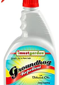 I Must Garden Groundhog/Woodchuck Repellent: All Natural Spray for Gardens, Plants, and Lawns – Pleasant Scent - 32oz Easy Spray Bottle
