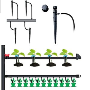 AKOAK 25/50 Pcs 360 Degree Adjustable Water Flow Irrigation Drippers on Stake Emitter Drip System,Model, Home & Garden Store for 4mm /7mm Tube（25pc）