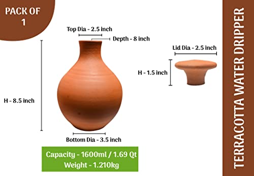 Village Decor Terracotta Water Dripper/Self Watering Terracotta Pot Automatically Water Your Plants While on Vacation