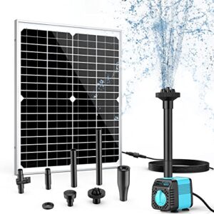 sun energise 15w solar water pump fountain outdoor, 180gph submersible powered pump and 15 watt solar panel for small pond, garden decoration, pool, fish tank, birdbath