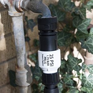 Habitech Drip Irrigation Faucet Adapter Kit: Connect 1/2" Tubing to Faucet or Hose, Backflow Preventer, Filter, Pressure Regulator - No Assembly Required