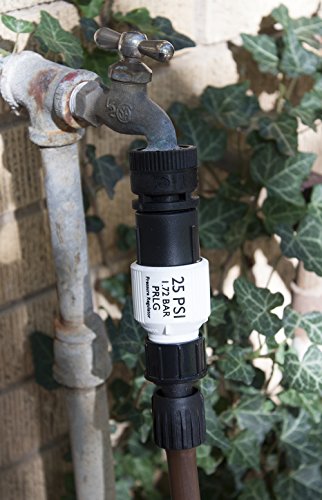 Habitech Drip Irrigation Faucet Adapter Kit: Connect 1/2" Tubing to Faucet or Hose, Backflow Preventer, Filter, Pressure Regulator - No Assembly Required