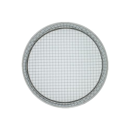 LucaSng Sifter Compost Sifter Screen, Large Soil Sieve for Garden silver CD402