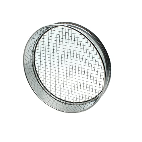 LucaSng Sifter Compost Sifter Screen, Large Soil Sieve for Garden silver CD402