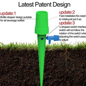 Self Watering Spikes, 24 Pcs Plant Watering Devices, Adjustable Self Watering Planter Insert with Slow Release Control Valve Switch for Garden Plants Indoor & Outdoor(3 Colors)