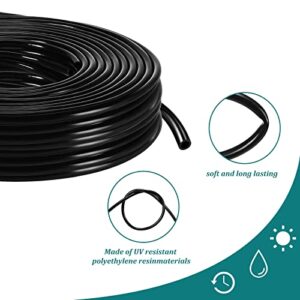 WILLBOND 656 Feet 1/4 Inch Drip Irrigation Tubing Irrigation Hose Garden Watering Tube Line, Drip Line Watering Drip Automatic Irrigation Equipment Set for Garden Irrigation System Flower Patio Lawn