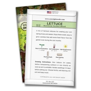 Sow Right Seeds - Mixed Heirloom Lettuce Seeds for Planting - Non-GMO Heirloom Packet with Instructions to Plant & Grow an Outdoor Home Vegetable Garden - Hardy, Colorful Mix of Lettuce - Great Gift