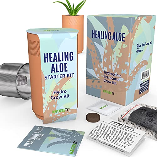 Aloe Vera Grow kit - Comes with Terracotta Planter. Grow an Aloe Vera Succulent Plant from Seed. Perfect for Garden Enthusiasts, Indoor & Outdoor Growing, a Must-Have for Any Plant Lover