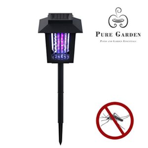 Pure Garden Solar Power Uv Led Light – Black