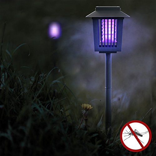 Pure Garden Solar Power Uv Led Light – Black