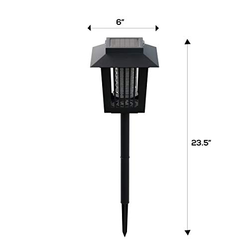 Pure Garden Solar Power Uv Led Light – Black