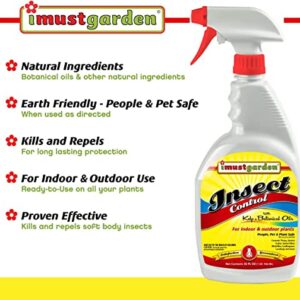 I Must Garden Insect Control: Kills & Repels Aphids, Whiteflies, Mites, Gnats, and More - 32oz Spray