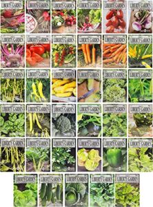 set of 35 premium variety herbs and vegetables – deluxe garden choices for premium gardening! (35 liberty garden premium vegetable)