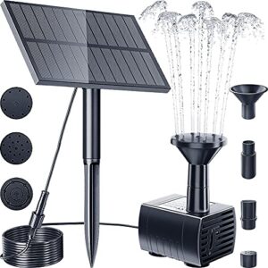 Biling Solar Water Fountain Pump Outdoor, Upgraded Solar Fountain Pond Pump Kit with Stake, Solar Powered Fountain Water Pump for Bird Bath, Garden, Backyard, Pool, Fish Tank