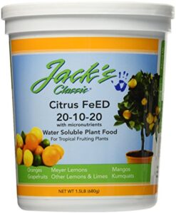 j r peters inc 52524 jacks classic no.1.5 20-10-20 citrus food fertilizer