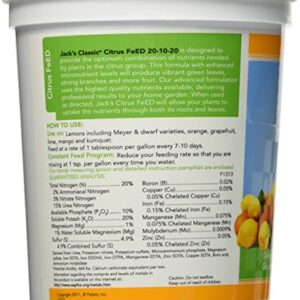 J R Peters Inc 52524 Jacks Classic No.1.5 20-10-20 Citrus Food Fertilizer