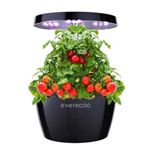 hydroponics growing system, 4 pods indoor herb gardening system with led grow lights, automatic timer and pump, hydroponic plant germination kits for vegetable/lettuce