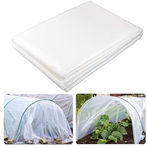 yowlieu 6 mil clear greenhouse plastic sheeting, 6.5′ x 9.8′ uv resistant polyethylene greenhouse film hoop green house plastic cover for farms, agriculture, garden