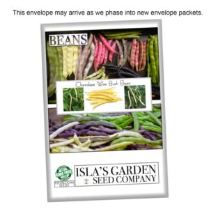 Cherokee Wax Bush Bean Seeds for Planting, 50+ Heirloom Seeds Per Packet, (Isla's Garden Seeds), Non GMO Seeds, Botanical Name: Phaseolus vulgaris, Great Home Garden Gift