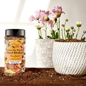 Bulk Wildflower Seed Shaker - Bird & Butterfly Garden Seed Mix | Bulk 180,000+ Seeds of Annual & Perennia l Hummingbird, Flower Seeds for Planting | No Messy Bags or Packets | 8 Ounce