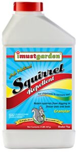 i must garden squirrel repellent – 2lb granular (repels chipmunks): stops digging in gardens, flower pots, and beds – easy shaker jar