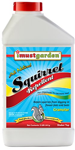 I Must Garden Squirrel Repellent – 2lb Granular (Repels Chipmunks): Stops Digging in Gardens, Flower Pots, and Beds – Easy Shaker Jar