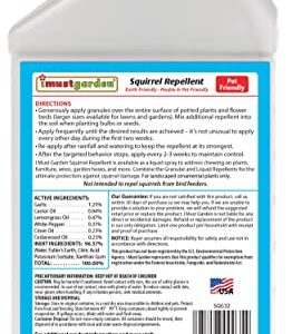 I Must Garden Squirrel Repellent – 2lb Granular (Repels Chipmunks): Stops Digging in Gardens, Flower Pots, and Beds – Easy Shaker Jar