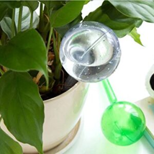 Warmshine 6 Pcs Garden Watering Globes Automatic Watering Globes Plant Self Watering Bulb Waterer Automatic Watering System,13cmx5cm/5.12inchx1.97inch (White&Green)