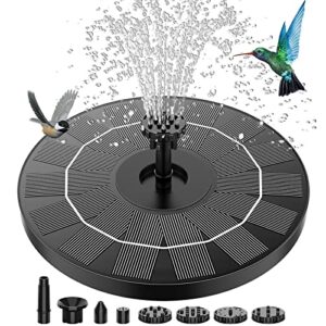 aisitin 3.5w solar fountain, solar powered fountain with 6 nozzles, solar water fountain for bird baths, garden decoration, swimming pool, ponds, fish tank and aquarium, upgrade 7.1 inch solar panel