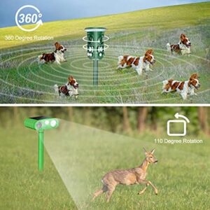 Cat Repellment,Meilen 360° Ultrasonic Animal Repeller Outdoor, Waterproof with Motion Detector,USB/Solar Powered Repellent, Flashing Lights, Repel Dogs,Cat,Fox,Raccoon,Skunk,Rabbit,Squirrels