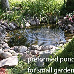 dsdzkj Pond Liner, 6' x 10' Preformed Pond Liner for Koi Ponds and Water Gardens