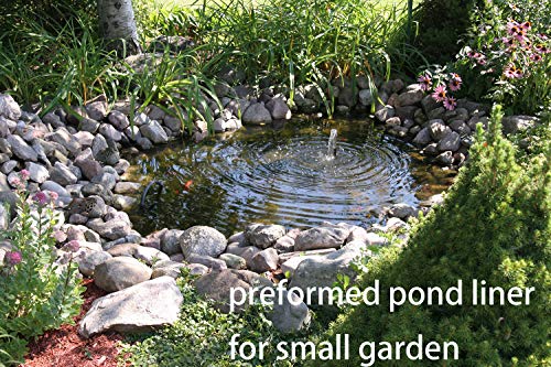 dsdzkj Pond Liner, 6' x 10' Preformed Pond Liner for Koi Ponds and Water Gardens