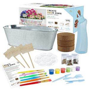 Kids Paint & Planting Flower Growing Kit, 27Pcs Childrens Gardening Plant Kits Arts & Crafts Garden Toy Set Birthday for Girls & Boys Age 4, 5, 6, 7, 8-12 Years Old