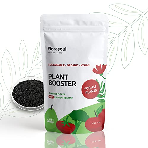 Florasoul All Purpose Liquid Plant Food Vegan Organic Garden Fertilizer Flowers, Vegetables, Herbs, Shrubs, Trees NPK3-4-18 Water Soluble Organic Nutrients 500g/200 Gal