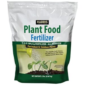 harris premium plant food fertilizer, promotes vigorous growth of indoor and outdoor plants, 2lb