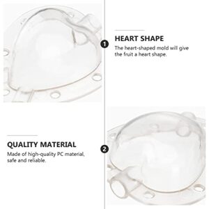 Yardwe 5pcs Garden Fruit Mould Heart Shape Fruit Growing Mould Vegetable Shaping Molds Reusable Fruit Forming Mould Tool for Strawberry Tomatoes Calabash White 4cm