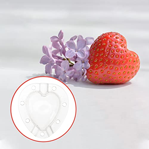 Yardwe 5pcs Garden Fruit Mould Heart Shape Fruit Growing Mould Vegetable Shaping Molds Reusable Fruit Forming Mould Tool for Strawberry Tomatoes Calabash White 4cm